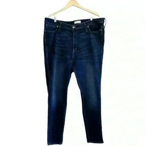 Madewell 10” High Rise Skinny Zip Fly Distressed Stretchy Medium Wash Size 36